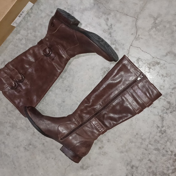 Born Brown leather boots size 7 Attila dark brown - Picture 2 of 10